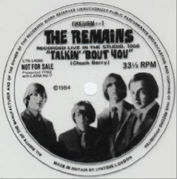 REMAINS, THE - TALKIN' ABOUT YOU Single-Sided Promo Flexi (7")