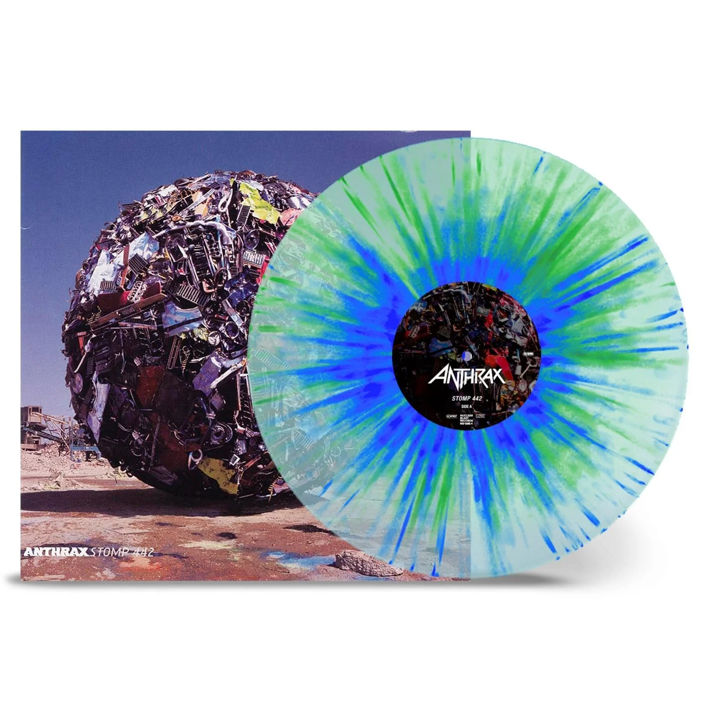 ANTHRAX - STOMP 442 Clear/blue/green splatter (LP)
