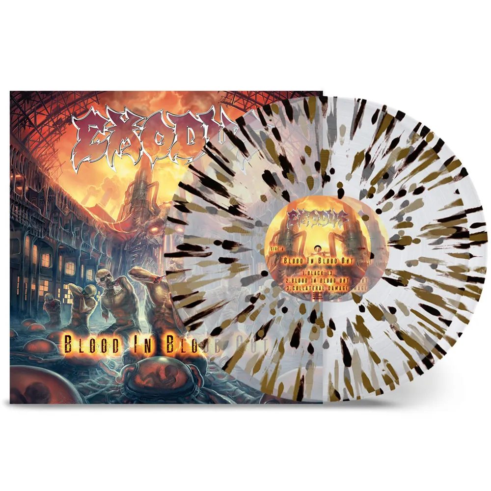 EXODUS - BLOOD IN BLOOD OUT Clear with gold/black splatter, 2014 Album (2LP)