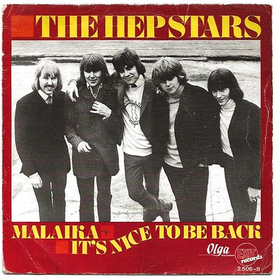 HEP STARS, THE - MALAIKA / IT'S NICE TO BE BACK Scarce Spanish 7", ps, promotional copy! (7")