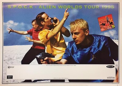 SPOCK - ALIEN WORLDS TOUR 1995 original mint POSTER Promoting The Band's '95 TOUR 60 x 42 cm (POS)