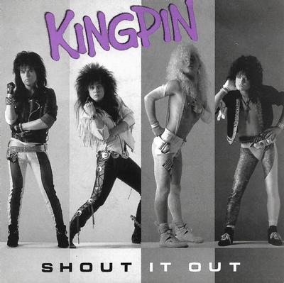 KINGPIN - SHOUT IT OUT / I DON'T CARE 'BOUT NOTHIN' Rare Swedish hard/glam rock from 1987! (7")