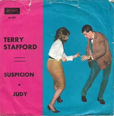 STAFFORD, TERRY - SUSPICION / JUDY Scarce Scandinavian ps (7")