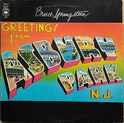SPRINGSTEEN, BRUCE - GREETINGS FROM ASBURY PARK, N.J. uk original in unipak postcard sleeve, mintish disc! (LP)