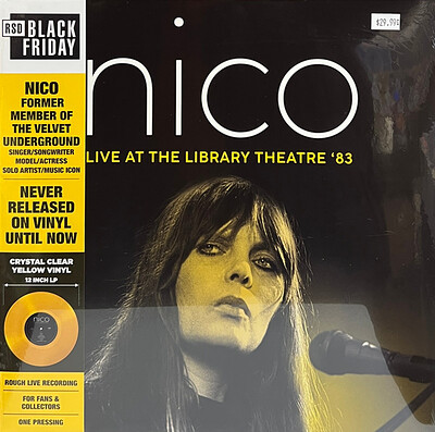 NICO - LIVE AT THE LIBRARY THEATRE 83 Limited Edition, Black Friday 2022, (LP)