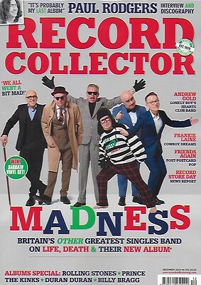 RECORD COLLECTOR MAGAZINE - No 551 December 2023 incl. Madness, Paul Rodgersm Frankie Laine, Andrew Gold etc. (MAG)