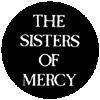 SISTERS OF MERCY, THE - LOGO   1” badge, black/white (BADGE)
