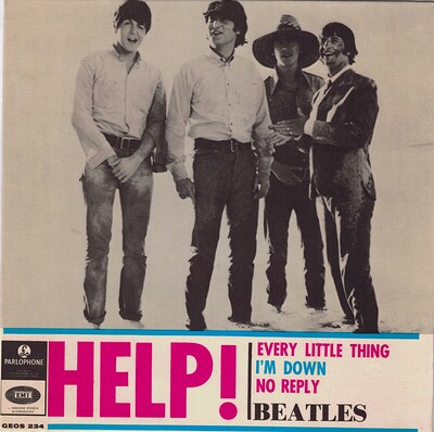 BEATLES, THE - HELP! EP Swedish 1965 EP, light blue lines, mintish! (7")