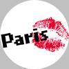 PARIS - MOUTH LOGO  1” badge, Red/black/whitef (BADGE)