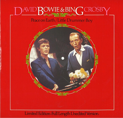 DAVID BOWIE & BING CROSBY - PEACE ON EARTH / LITTLE DRUMMER BOY UK 12" maxi, large labels (12")