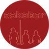 ESKOBAR - LOGO & SILHOUTTES  Winered & brown print, 1” pin/badge (BADGE)