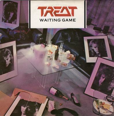 TREAT - WAITING GAME/ Strike without warning Swedish picturesleeve , Classic swedish 80's metal, tiny woc (7")