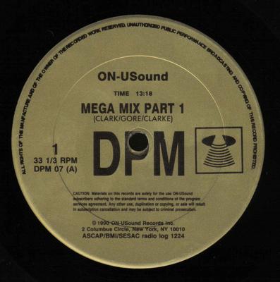 DEPECHE MODE - MEGA MIX PART 1 + 2 Rare ON-USound Megamix, USA, DPM07 25 minutes of mixes (LP)
