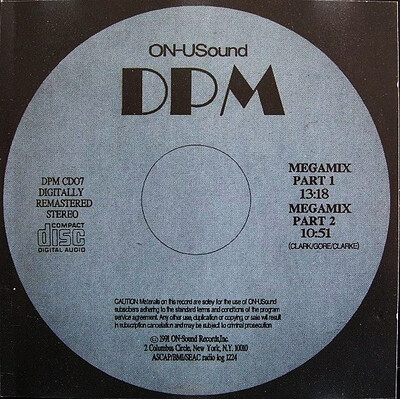 DEPECHE MODE - MEGAMIX PART 1 + 2 U.S. ON-USound DJ promo, CD edition (CD)