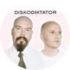 DISKODIKTATOR - FACES LOGO   1” badge , white with picture of group and logo in colour (BADGE)