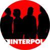 INTERPOL - LOGO & SILHOUETTE  1” pin/badge, black and red (BADGE)