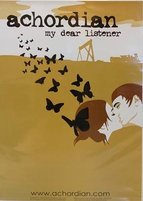 ACHORDIAN - MY DEAR LISTENER 55 x 42 cm promo poster , as new (POS)