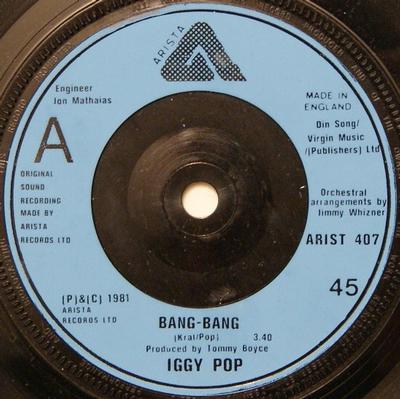 POP, IGGY - BANG BANG / SEA OF LOVE   UK Promo Goldstamp No Ps Mint (7")
