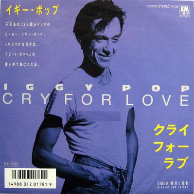 POP, IGGY - CRY FOR LOVE / WINNERS AND LOSERS Japan press lyric insert, M- (7")