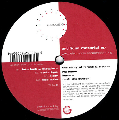 VARIOUS ARTISTS (SYNTH / ELECTRO) - ARTIFICIAL MATERIAL EP (12")
