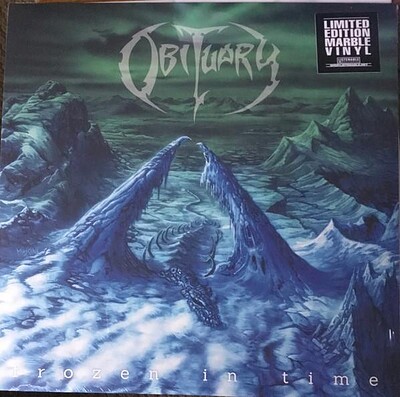 OBITUARY - FROZEN IN TIME Green/Black Marble Vinyl (LP)