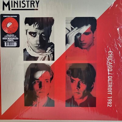 MINISTRY - CHICAGO / DETROIT 1982 Red Marbled vinyl (LP)