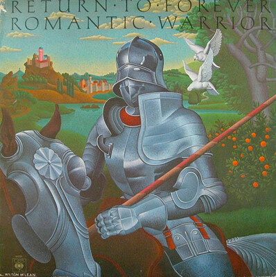 RETURN TO FOREVER - THE ROMANTIC WARRIOR Dutch original. 1976 Fusion jazz, feat. Chick Corea, Stanley Clarke, Al Di Meola a.o. (LP)
