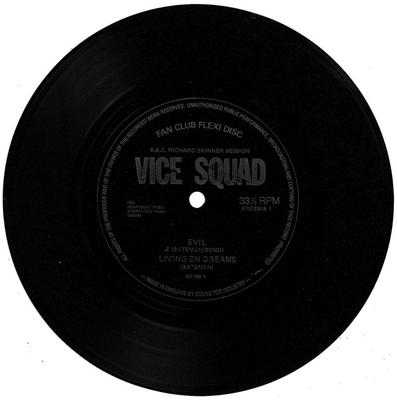 VICE SQUAD - EVIL EP    4 tracks Fanclub Flexidisc, R. Skinner Sessions 1981, Rare, Unplayed copy, We found a bun (7")