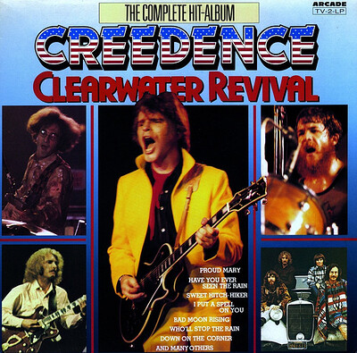 CREEDENCE CLEARWATER REVIVAL - THE COMPLETE HIT-ALBUM Mid-80:s compilation, double album, Spanish edition (2LP)