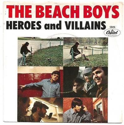 BEACH BOYS, THE - HEROES AND VILLAINS / You're Welcome Swedish press with the US export sleeve. (7")