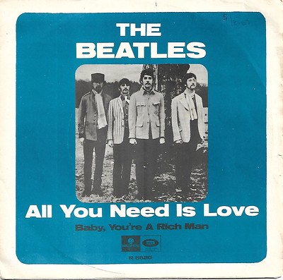 BEATLES, THE - ALL YOU NEED IS LOVE / BABY, YOU'RE A RICH MAN Swedish ps, sleeve variation (7")