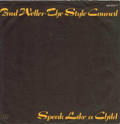 STYLE COUNCIL, THE - SPEAK LIKE A CHILD / Party Chambers German (7")