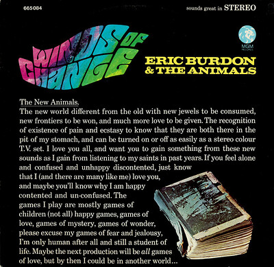ERIC BURDON & THE ANIMALS - WINDS OF CHANGE German original in Great Condition! (LP)