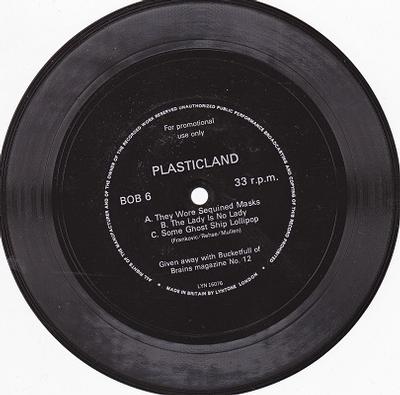 PLASTICLAND - THEY WORE SEQUINED MASKS E.P.   Giveaway promotional flexi-disc (7")