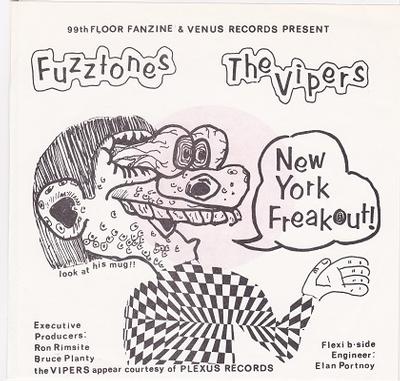 VARIOUS ARTISTS (PUNK / HARDCORE) - NEW YORK FREAKOUT!   Hyperrare red compilation flexi-disc (7")