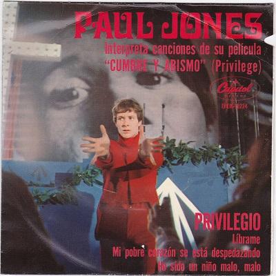 JONES, PAUL - PRIVILEGIO (Privilege) E.P. Mexican pressing (7")