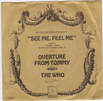 WHO, THE - SEE ME, FEEL ME / Overture From Tommy US pressing (7")
