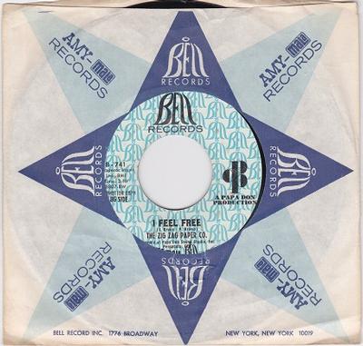 THE ZIG ZAG PAPER CO. - I FEEL FREE / The Greatest Show On Earth US promo pressing (7")