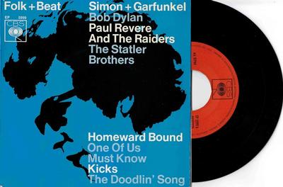 SIMON  & THE GARFUNKEL / DYLAN  BOB / PAUL REVERE AND THE RAIDERS / STATLER BROTHERS - FOLK + BEAT EP german original (7")