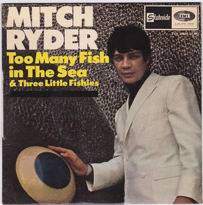 RYDER, MITCH AND THE DETROIT WHEELS - TOO MANY FISH IN THE SEA & THREE LITTLE FISHIES EP French pressing (7")
