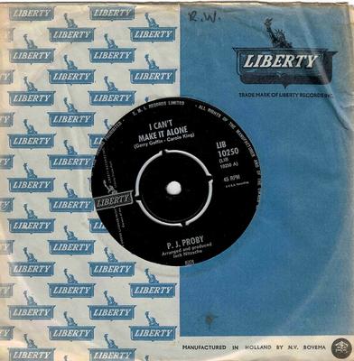 PROBY, P.J. - I CAN''T MAKE IT ALONE / Sweet Summer Wine uk pressing (7")