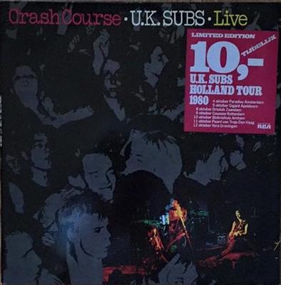 UK SUBS - CRASH COURSE - LIVE With A Piece Of Paper Signed By The Band (LP)