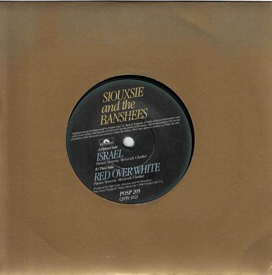 SIOUXSIE AND THE BANSHEES - ISRAEL / Red Over White UK Pressing (7")