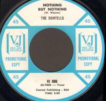DONTELLS, THE - IN YOUR HEART / Nothing But Nothing Rare US soul single from 1965, promo. (7")