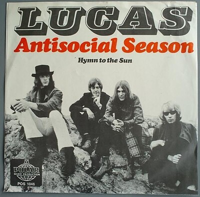 LUCAS - HYMN TO THE SUN / Antisocial Season Swedish psych single from 1967. (7")