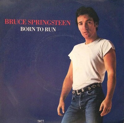 SPRINGSTEEN, BRUCE - BORN TO RUN / Meeting Across The River UK press from 1986. (7")
