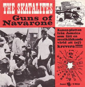 SKATALITES - GUNS OF NAVARONE Rare Swedish original from 1967. Split with Wynder K Frog. (7")