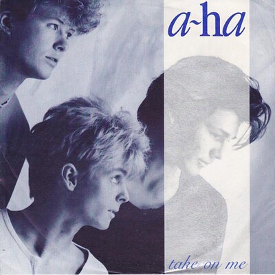 A-HA - TAKE ON ME / And You Tell Me Rare first German press from 1984 in the silver/blue sleeve. (7")