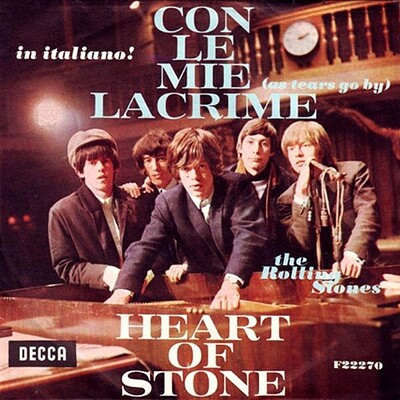 ROLLING STONES, THE - CON LE MIE LACRIME / Heart Of Stone Italian press from 1973. (7")