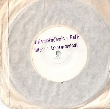 BILJARDAKADEMIN - FALLBILDER / Arbetarmelodi Rare Swedish indie single from 1984. (7")